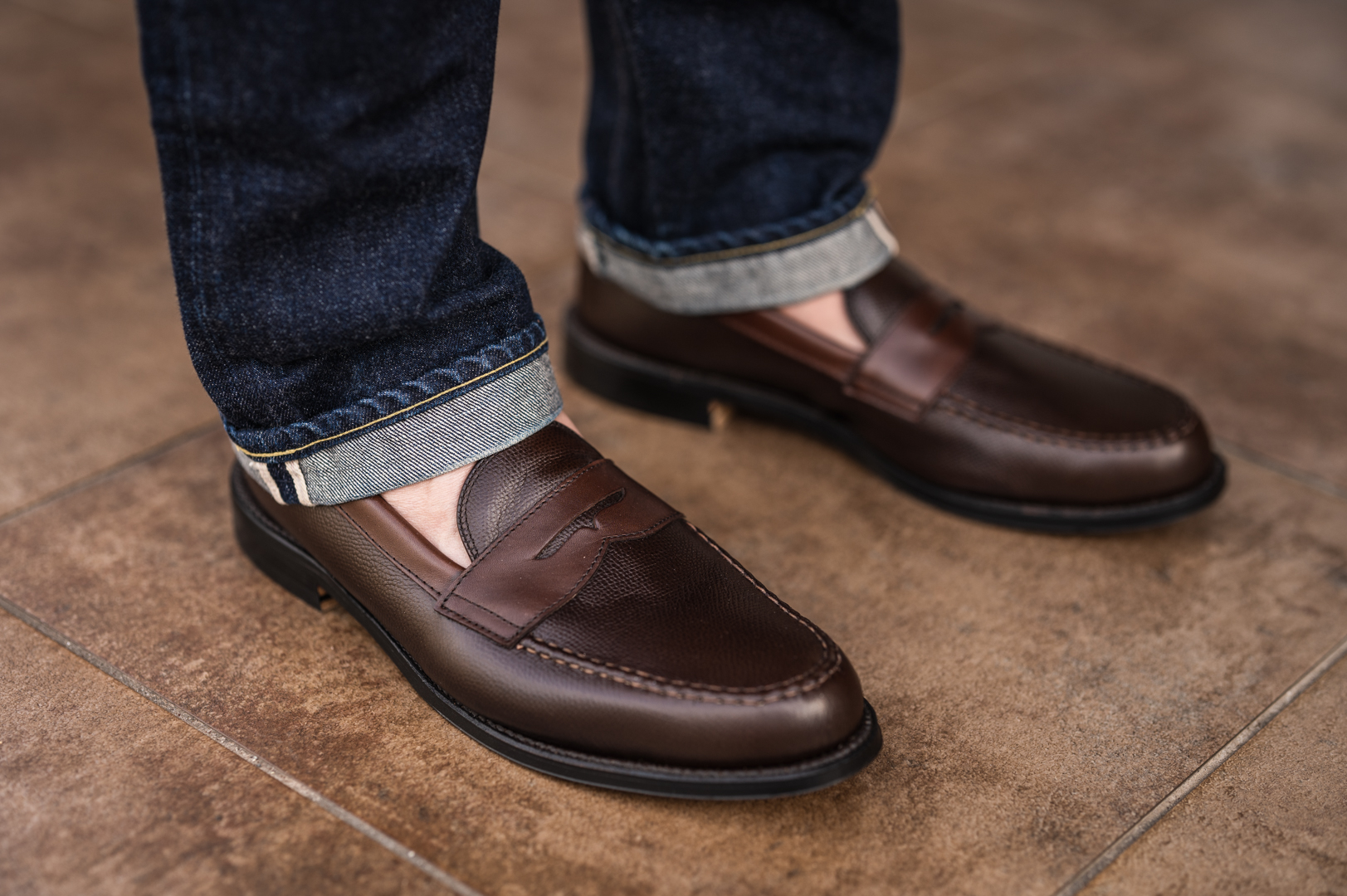 ALDEN Penny Loafer Calf Leather Brown N8204 BONCOURA Official Online